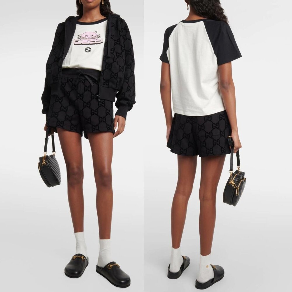 GUCCI T-SHIRT COTTON JERSEY PLANET LOGO PRINT SHORT SLEEVE TOP sz XL EXTRA LARGE - Picture 3 of 16